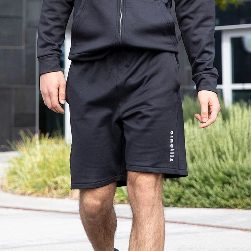 Men's Nathan Technical Fleece Shorts Black / Silver 3 Men's Nathan Technical Fleece Shorts Black / Silver