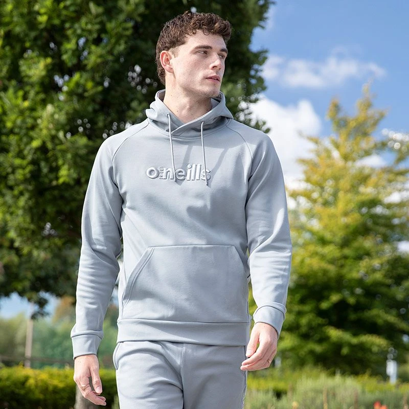 Men's Niall Overhead Fleece Hoodie Grey 3 Men's Niall Overhead Fleece Hoodie Grey