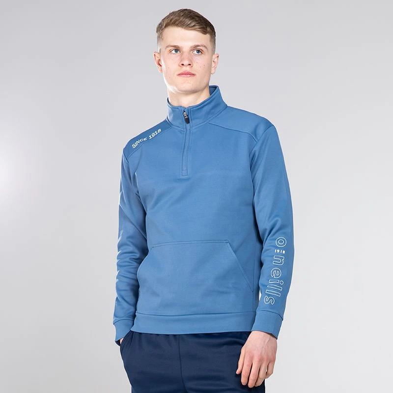 Men's Zack Technical Fleece Half Zip Top Blue / Silver 3 Men's Zack Technical Fleece Half Zip Top Blue / Silver