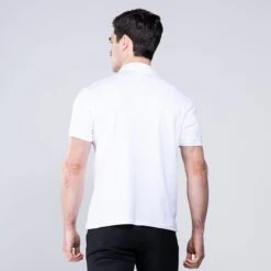 Men's Pima Cotton Polo Shirt White -Guin Sales Store 4t5a3132