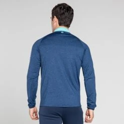 Men's Defender Brushed Half Zip Top Marine / Green / Marine -Guin Sales Store 4t5a3453