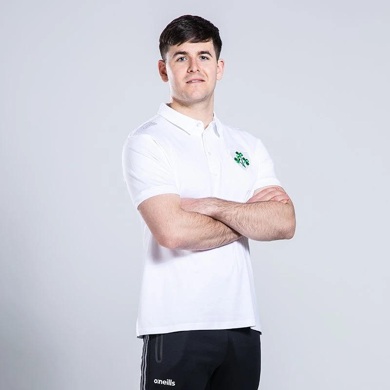 Men's Ireland Shamrock Pima Cotton Polo Shirt White 4 Men's Ireland Shamrock Pima Cotton Polo Shirt White - Image 2