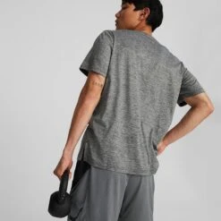 Puma Men's Favourite Heather Cat Training T-Shirt Black Heather -Guin Sales Store 522352 01 mod05