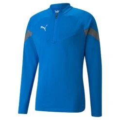 Puma Men's TeamFINAL Training Quarter Zip Top Electric Blue Lemonade / Smoked Pearl / Silver -Guin Sales Store 657375 02