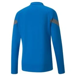 Puma Men's TeamFINAL Training Quarter Zip Top Electric Blue Lemonade / Smoked Pearl / Silver -Guin Sales Store 657375 02 bv