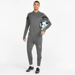 Puma Men's Training 1/4 Zip Top Smoked Pearl / Black / Silver -Guin Sales Store 657375 13 mod03