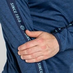 Men's Defender Brushed Half Zip Top Marine / Green / Marine -Guin Sales Store am3a0050