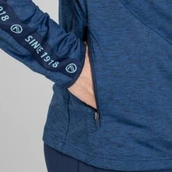 Men's Defender Brushed Half Zip Top Marine / Green / Marine -Guin Sales Store am3a0051