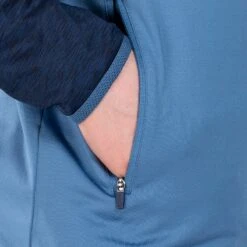 Men's Zack Brushed Half Zip Top Blue / Marine -Guin Sales Store am3a0333