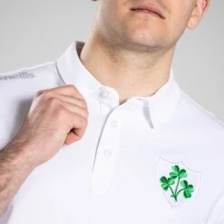 Men's Ireland Shamrock Pima Cotton Polo Shirt White 9 Men's Ireland Shamrock Pima Cotton Polo Shirt White -Guin Sales Store am3a1736 1