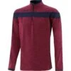 Men's Auckland Brushed Half Zip Top Maroon / Marine -Guin Sales Store auckland 122 hz brush top mel tl maroon marine 2s 1