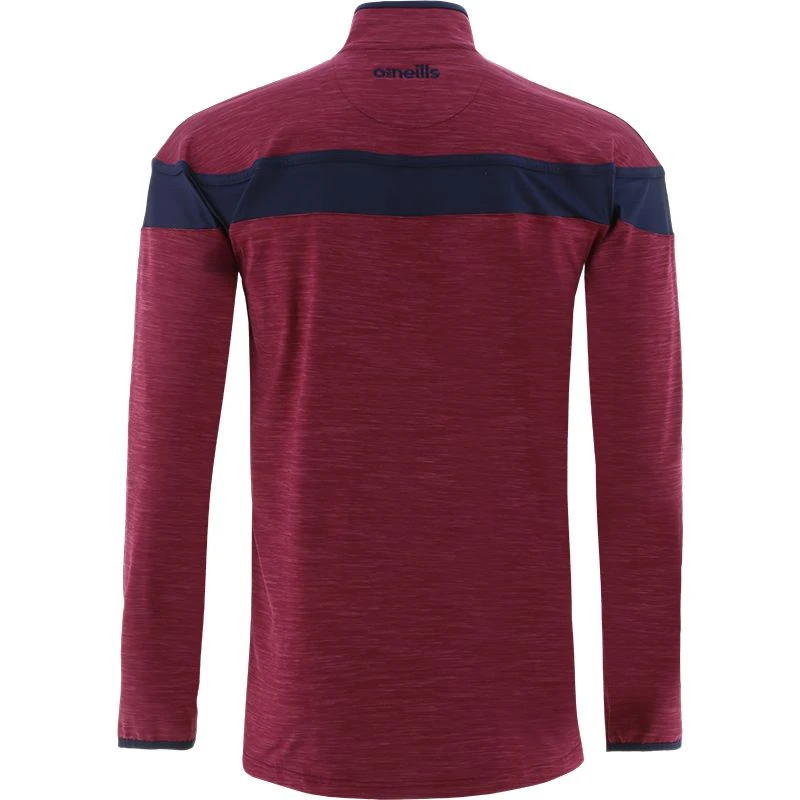 Men's Auckland Brushed Half Zip Top Maroon / Marine 4 Men's Auckland Brushed Half Zip Top Maroon / Marine - Image 2