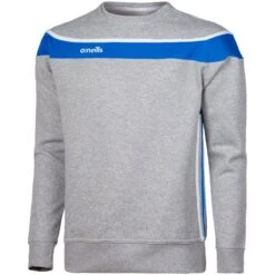 Men's Auckland Fleece Crew Neck Sweatshirt Grey / Royal / White