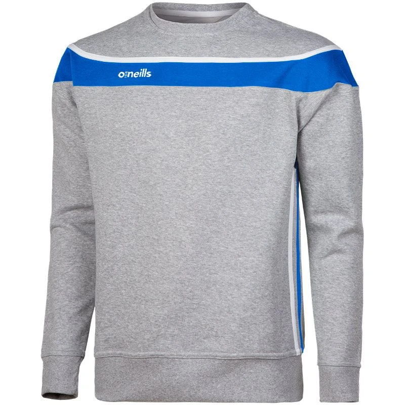 Men's Auckland Fleece Crew Neck Sweatshirt Grey / Royal / White 3 Men's Auckland Fleece Crew Neck Sweatshirt Grey / Royal / White