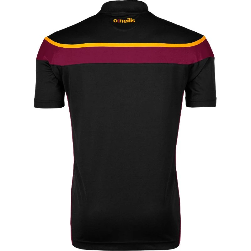 Men's Auckland Polo Shirt Black / Maroon / Amber 3 Men's Auckland Polo Shirt Black / Maroon / Amber - Image 2