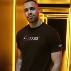 Guinness Men's Printed Harp T-Shirt Black