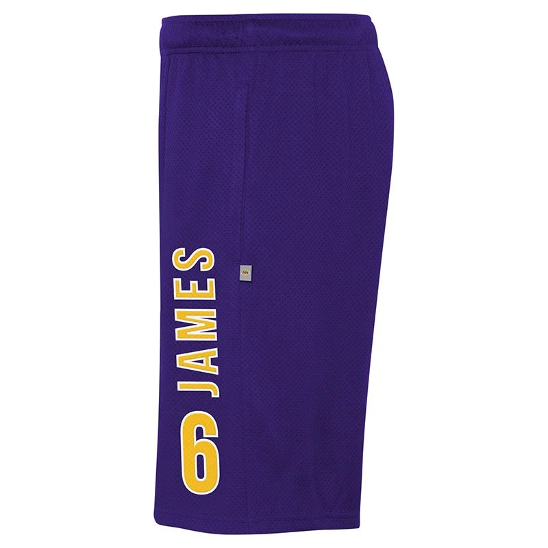 Men's LA Lakers Jump Ball Short Purple 5 Men's LA Lakers Jump Ball Short Purple - Image 3