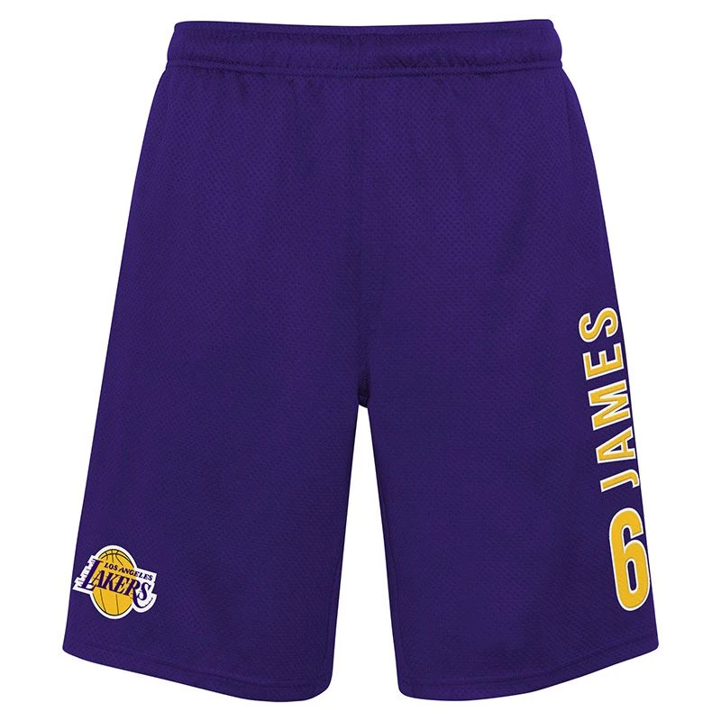 Men's LA Lakers Jump Ball Short Purple 3 Men's LA Lakers Jump Ball Short Purple