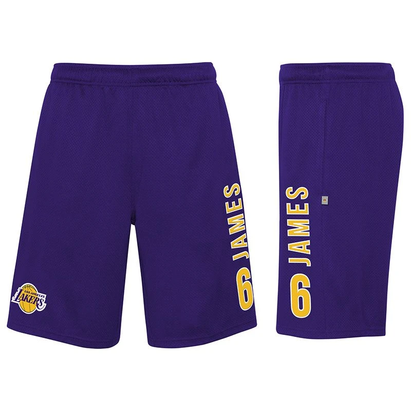 Men's LA Lakers Jump Ball Short Purple 6 Men's LA Lakers Jump Ball Short Purple - Image 4
