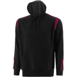 Men's Loxton Hooded Top Black / Maroon