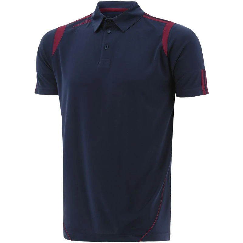 Men's Loxton Polo Shirt Marine / Maroon 3 Men's Loxton Polo Shirt Marine / Maroon