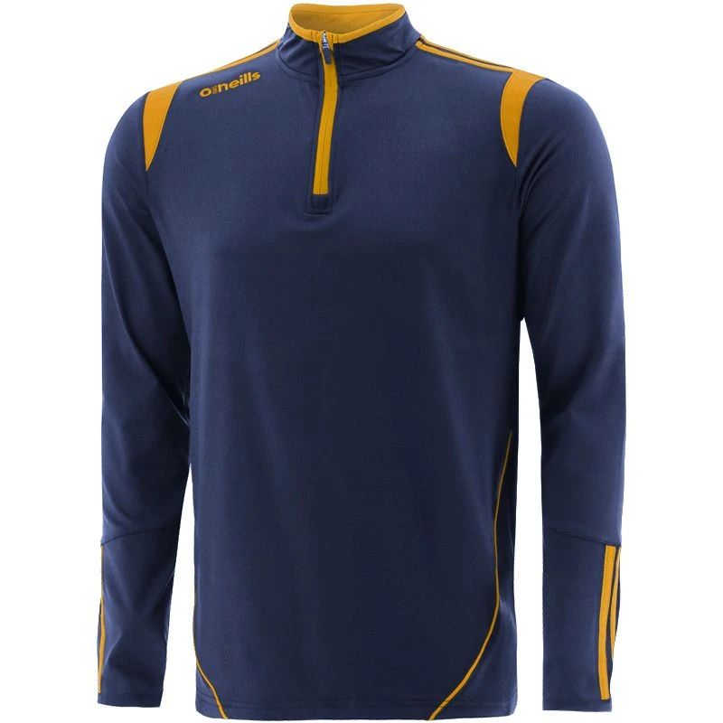 Men's Loxton Brushed Half Zip Top Marine / Amber 3 Men's Loxton Brushed Half Zip Top Marine / Amber