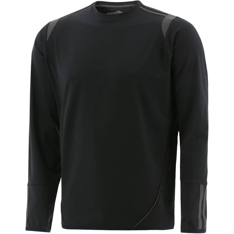 Men's Loxton Brushed Crew Neck Top Black / Grey 3 Men's Loxton Brushed Crew Neck Top Black / Grey
