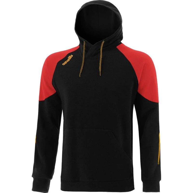 Men's Oslo Fleece Pullover Hoodie Black / Red / Amber 3 Men's Oslo Fleece Pullover Hoodie Black / Red / Amber