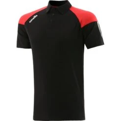 Men's Oslo Polo Shirt Black / Red / White
