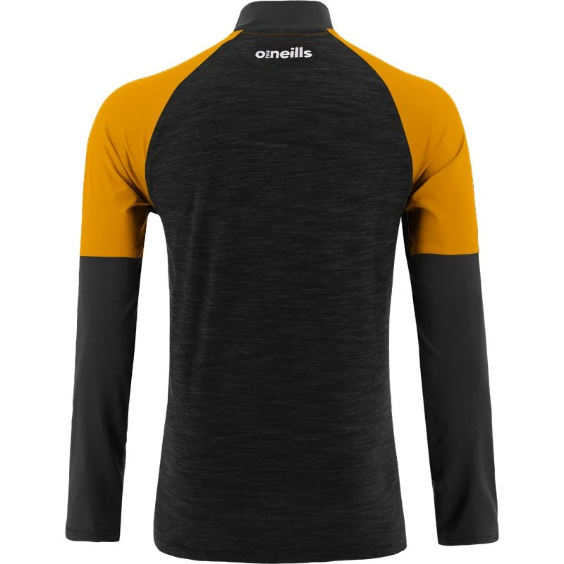 Men's Oslo Brushed Half Zip Top Black / Amber / White 4 Men's Oslo Brushed Half Zip Top Black / Amber / White - Image 2