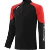Men's Oslo Brushed Half Zip Top Black / Red / White -Guin Sales Store oslo 184 2 gen bkrdwh adlt p1