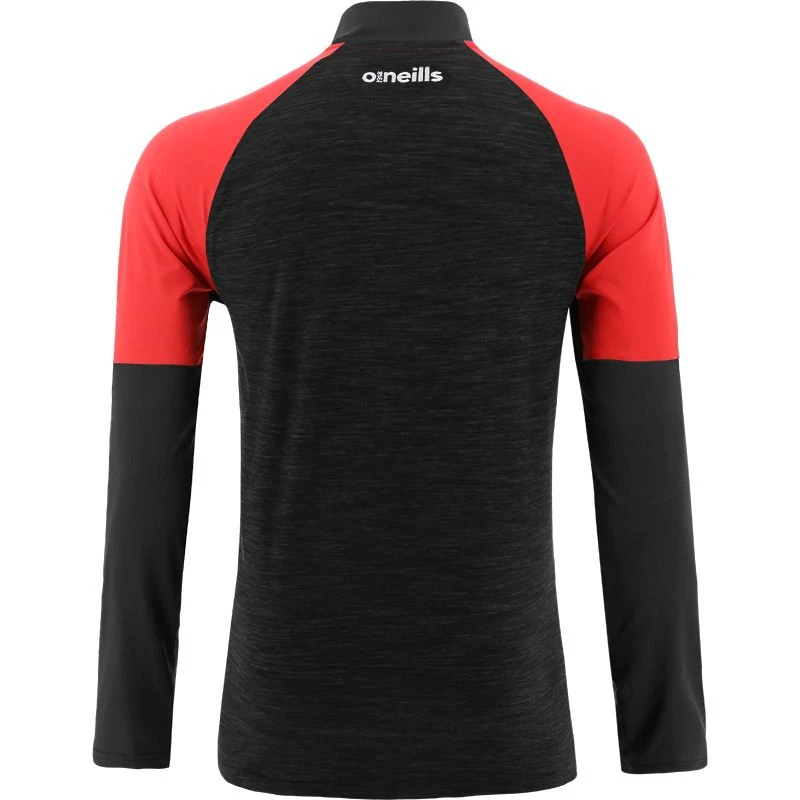 Men's Oslo Brushed Half Zip Top Black / Red / White 4 Men's Oslo Brushed Half Zip Top Black / Red / White - Image 2