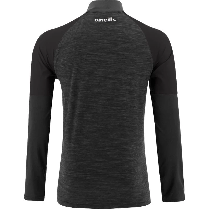 Men's Oslo Brushed Half Zip Top Black / White 4 Men's Oslo Brushed Half Zip Top Black / White - Image 2