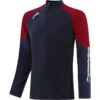 Men's Oslo Brushed Half Zip Top Marine / Maroon / White -Guin Sales Store oslo 184 2 gen memrwh adlt p1 1