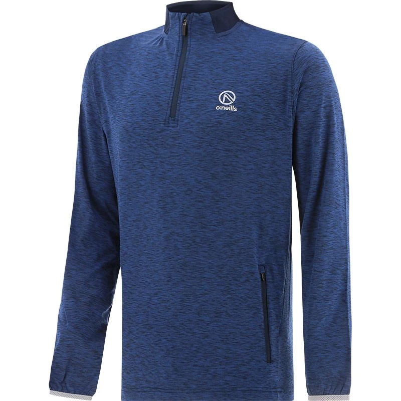 Men's Pluto Brushed Half Zip Top Marine / Silver 3 Men's Pluto Brushed Half Zip Top Marine / Silver