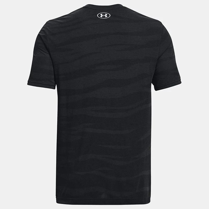Under Armour Men's Seamless Wave Short Sleeve T-Shirt Black / Mod Grey 6 Under Armour Men's Seamless Wave Short Sleeve T-Shirt Black / Mod Grey - Image 4