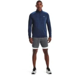 Under Armour Men's UA Tech™ Half Zip Top Academy / Steel -Guin Sales Store s7.v5 1328495 409 fsf 1