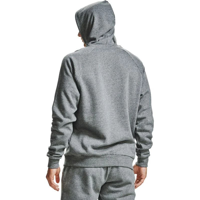 Under Armour Men's UA Rival Fleece Hoodie Pitch Grey Light Heather / Onyx White 4 Under Armour Men's UA Rival Fleece Hoodie Pitch Grey Light Heather / Onyx White - Image 2