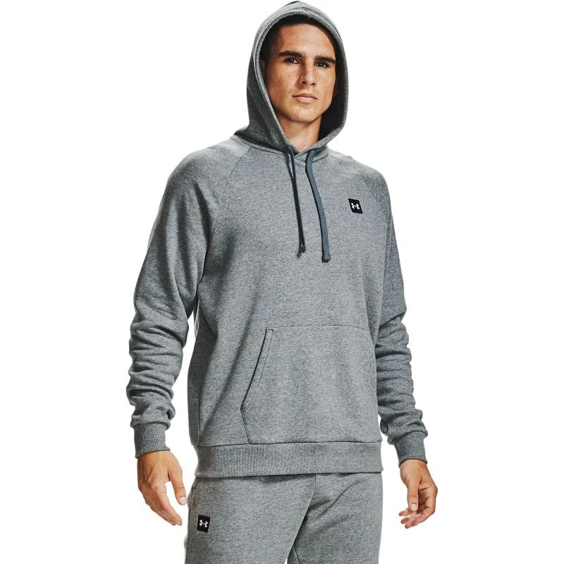 Under Armour Men's UA Rival Fleece Hoodie Pitch Grey Light Heather / Onyx White 3 Under Armour Men's UA Rival Fleece Hoodie Pitch Grey Light Heather / Onyx White