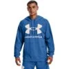 Under Armour Men's Rival Fleece Big Logo Hoodie Victory Blue / Onyx White -Guin Sales Store s7.v5 1357093 474 fc