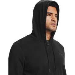Under Armour Men's Armour Fleece® Full Zip Hoodie Black -Guin Sales Store s7.v5 1357110 001 hood