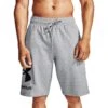 Under Armour Men's UA Rival Fleece Big Logo Shorts Mod Gray Light Heather / Black -Guin Sales Store s7.v5 1357118 011 fc