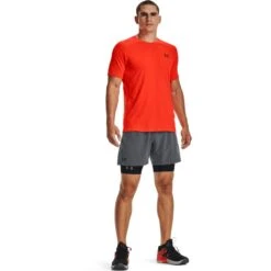 Under Armour Men's HeatGear® Armour Fitted T-Shirt Phoenix Fire / Black -Guin Sales Store s7.v5 1361683 296 fsf