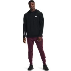 Under Armour Men's Armour Terry Hoodie Black / White -Guin Sales Store s7.v5 1366259 001 fsf 1