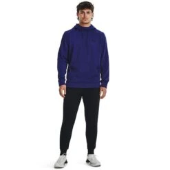 Under Armour Men's Armour Fleece® Hoodie Sonar Blue / Black -Guin Sales Store s7.v5 1373353 468 fsf