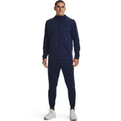 Under Armour Men's Fleece® Full-Zip Hoodie Midnight Navy / Black -Guin Sales Store s7.v5 1373357 410 fsf