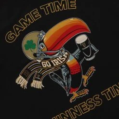 Trad Craft Men's Notre Dame Game Time T-Shirt Black / Emerald -Guin Sales Store trad craft tee black guin scarf toucan raglan 3