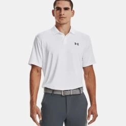 Under Armour Men's Performance 3.0 Polo White / Pitch Grey